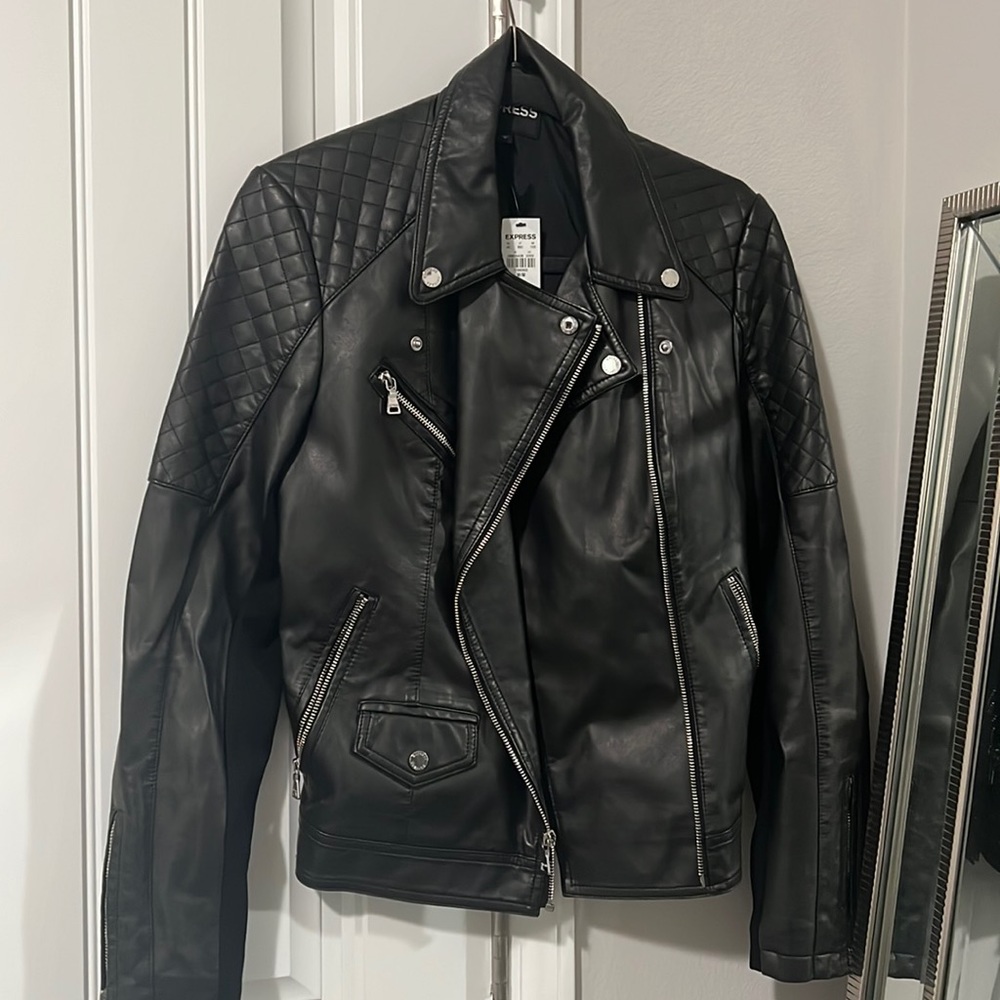 Express Faux Leather Jacket, new with tags